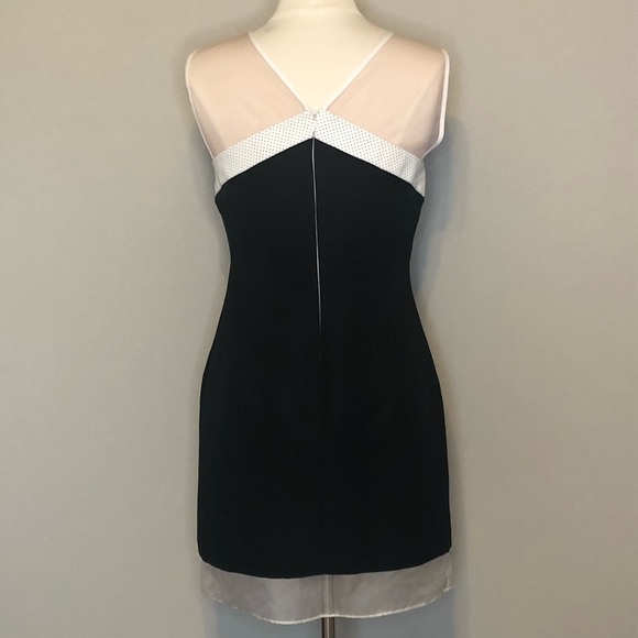 Wai Ming Black Dress with Leather and Mesh Details - Picture 9 of 15